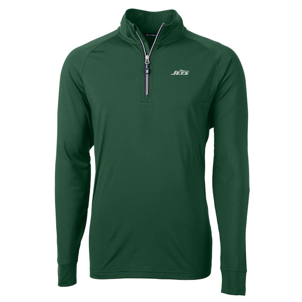 New York Jets Cutter & Buck Primary Logo Adapt Eco Knit Stretch Recycled Quarter-Zip Top - Hunter Green outlet