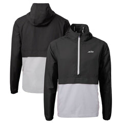 New York Jets Cutter & Buck Monochromatic Logo Charter Eco Recycled Half-Zip Anorak Jacket - Black/Gray online