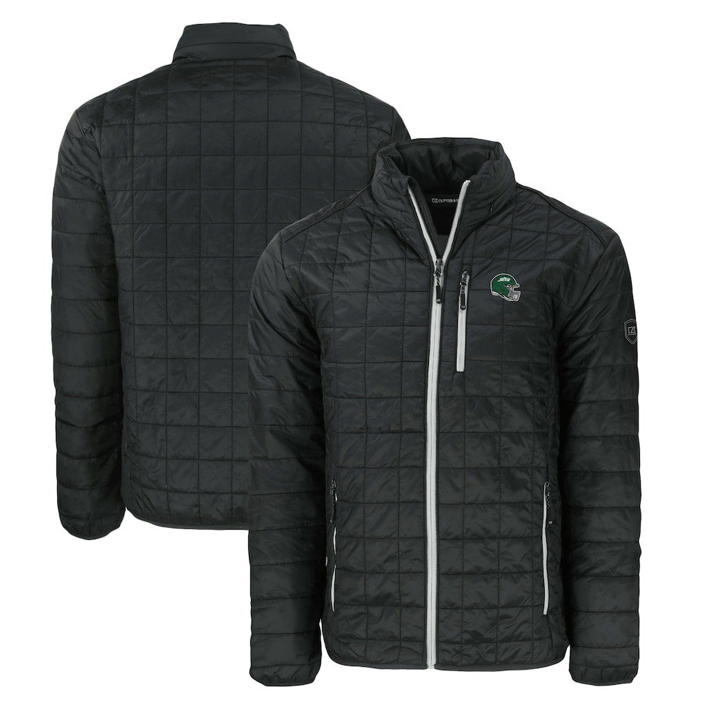 New York Jets Cutter & Buck Big & Tall Helmet Rainier PrimaLoft Eco Insulated Full-Zip Puffer Jacket - Black cheap