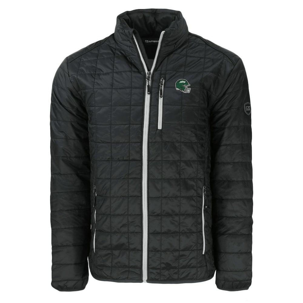 New York Jets Cutter & Buck Big & Tall Helmet Rainier PrimaLoft Eco Insulated Full-Zip Puffer Jacket - Black cheap