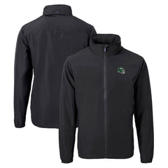 New York Jets Cutter & Buck Big & Tall Helmet Charter Eco Knit Recycled Full-Zip Jacket - Black sale
