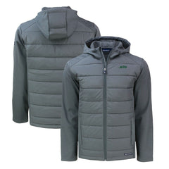 New York Jets Cutter & Buck Big & Tall Primary Logo Evoke Hybrid Eco Softshell Recycled Full-Zip Hoodie Jacket - Gray online