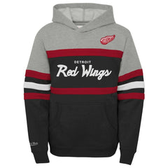 Detroit Red Wings Mitchell & Ness Youth Head Coach Pullover Hoodie - Black Hoodies