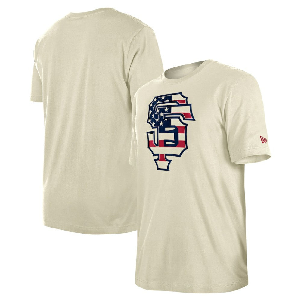 San Francisco Giants Americana Flag Fill T-Shirt Cream