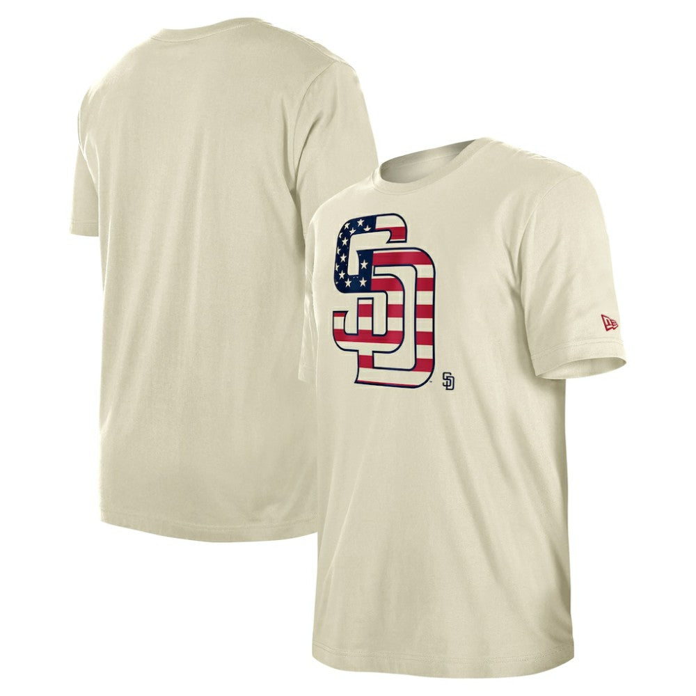 San Diego Padres Americana Flag Fill T-Shirt Cream