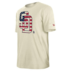 San Diego Padres Americana Flag Fill T-Shirt Cream
