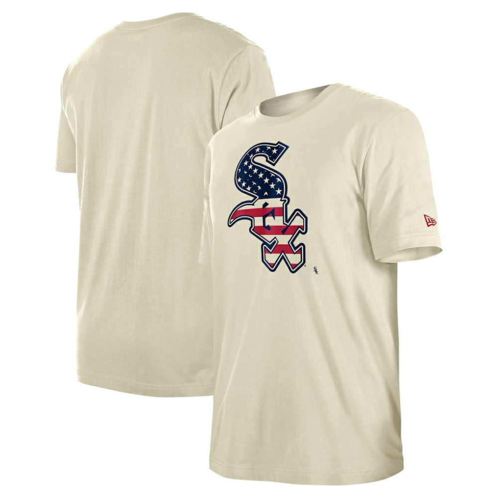 Chicago White Sox Americana Flag Fill T-Shirt Cream