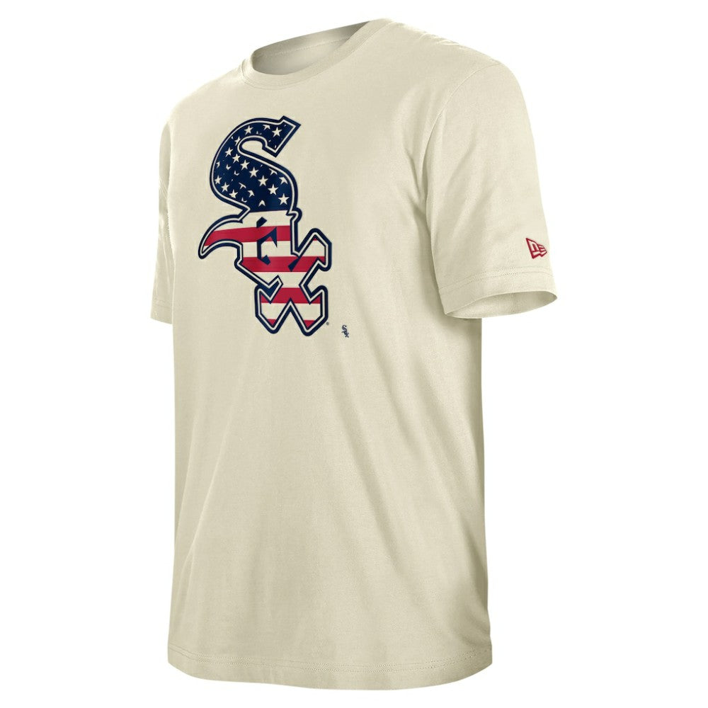 Chicago White Sox Americana Flag Fill T-Shirt Cream