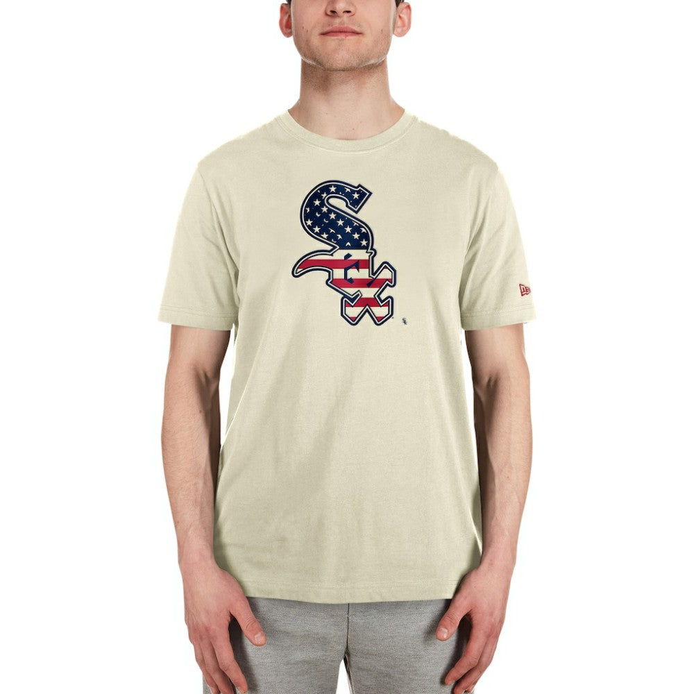 Chicago White Sox Americana Flag Fill T-Shirt Cream