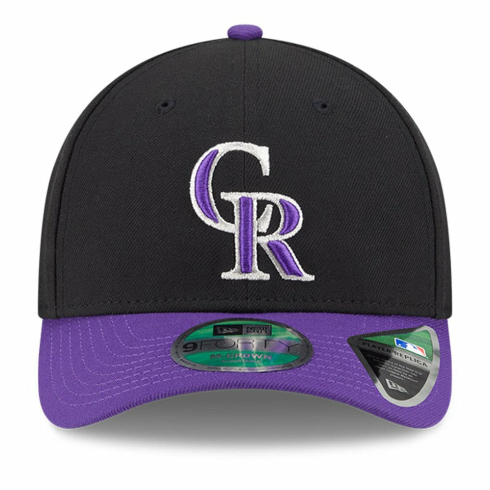 Colorado Rockies Player Replica 9FORTY Adjustable Hat Black/Purple