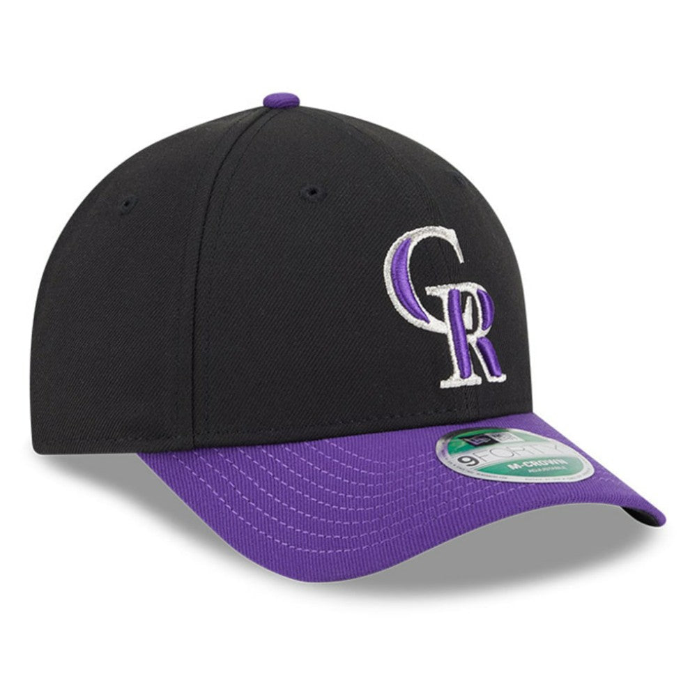 Colorado Rockies Player Replica 9FORTY Adjustable Hat Black/Purple