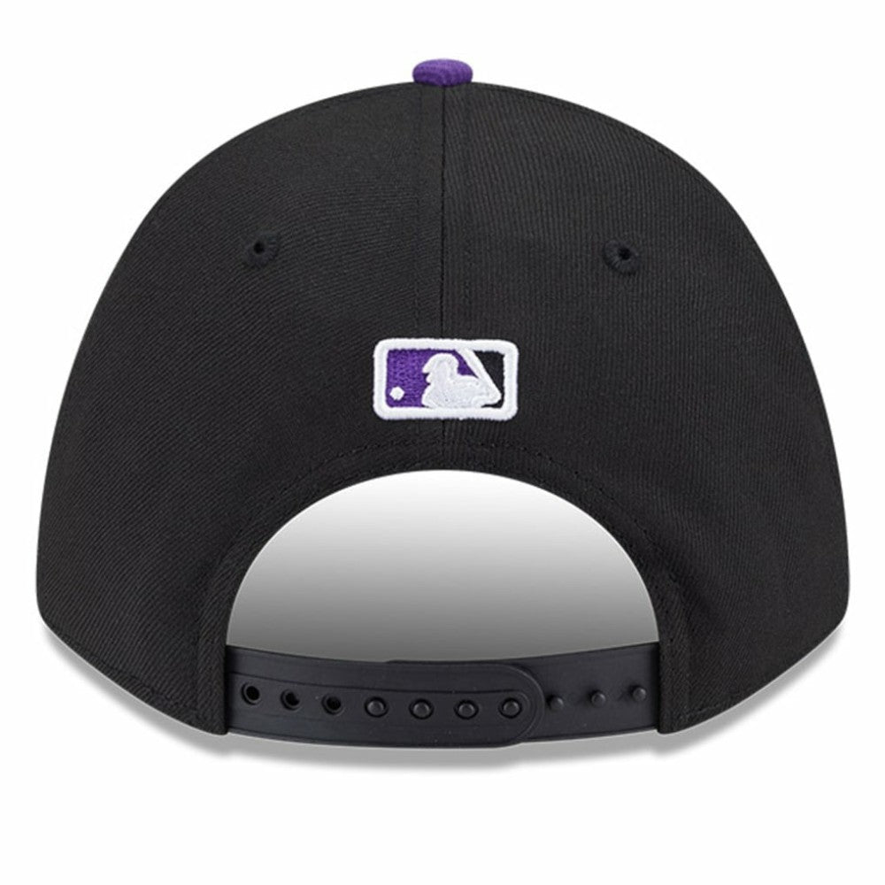 Colorado Rockies Player Replica 9FORTY Adjustable Hat Black/Purple