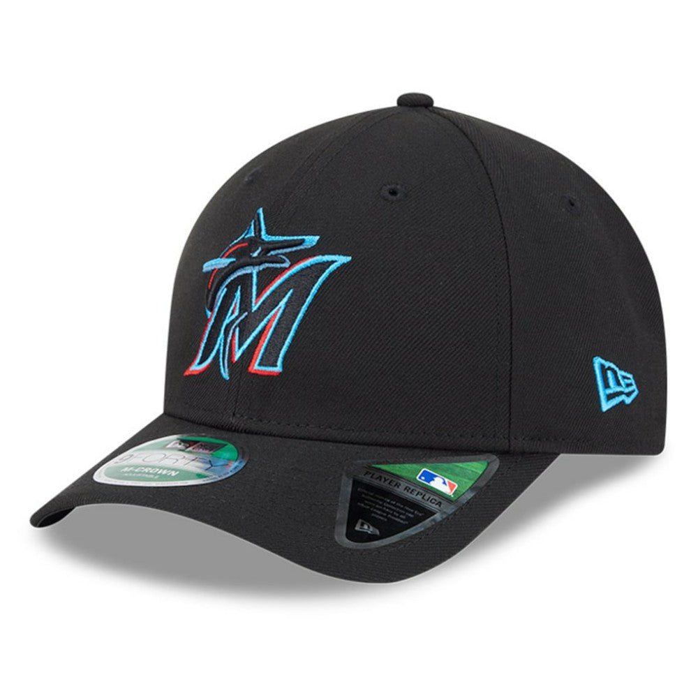 Miami Marlins Player Replica 9FORTY Adjustable Hat Black