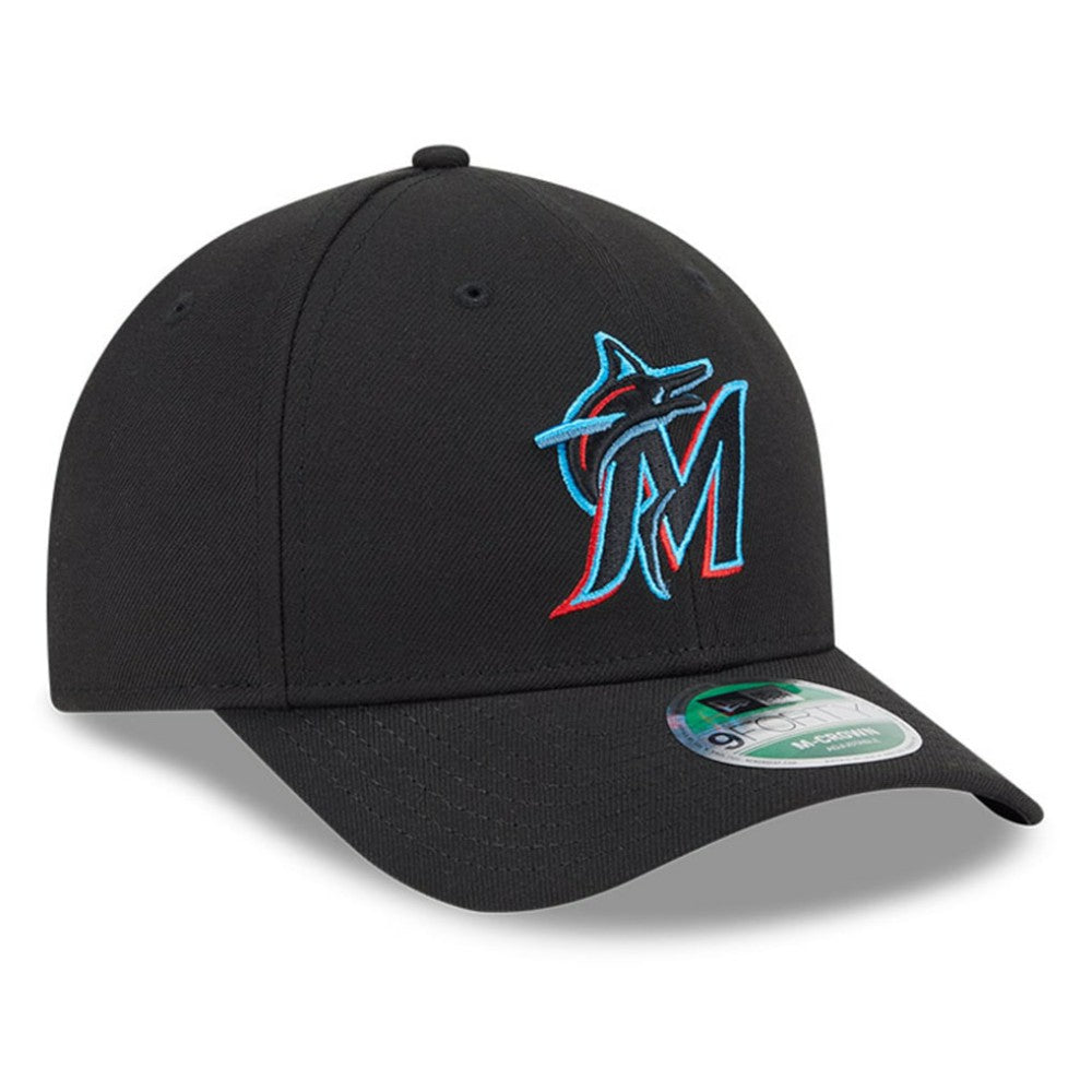 Miami Marlins Player Replica 9FORTY Adjustable Hat Black