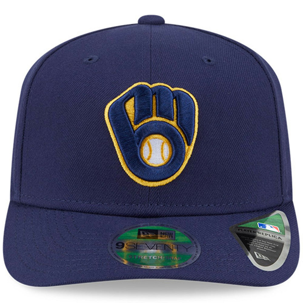 Milwaukee Brewers Player Replica 9SEVENTY Adjustable Hat Navy