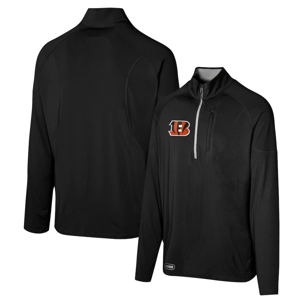 Cincinnati Bengals Grind Iron Quarter-Zip Top - Black for sale