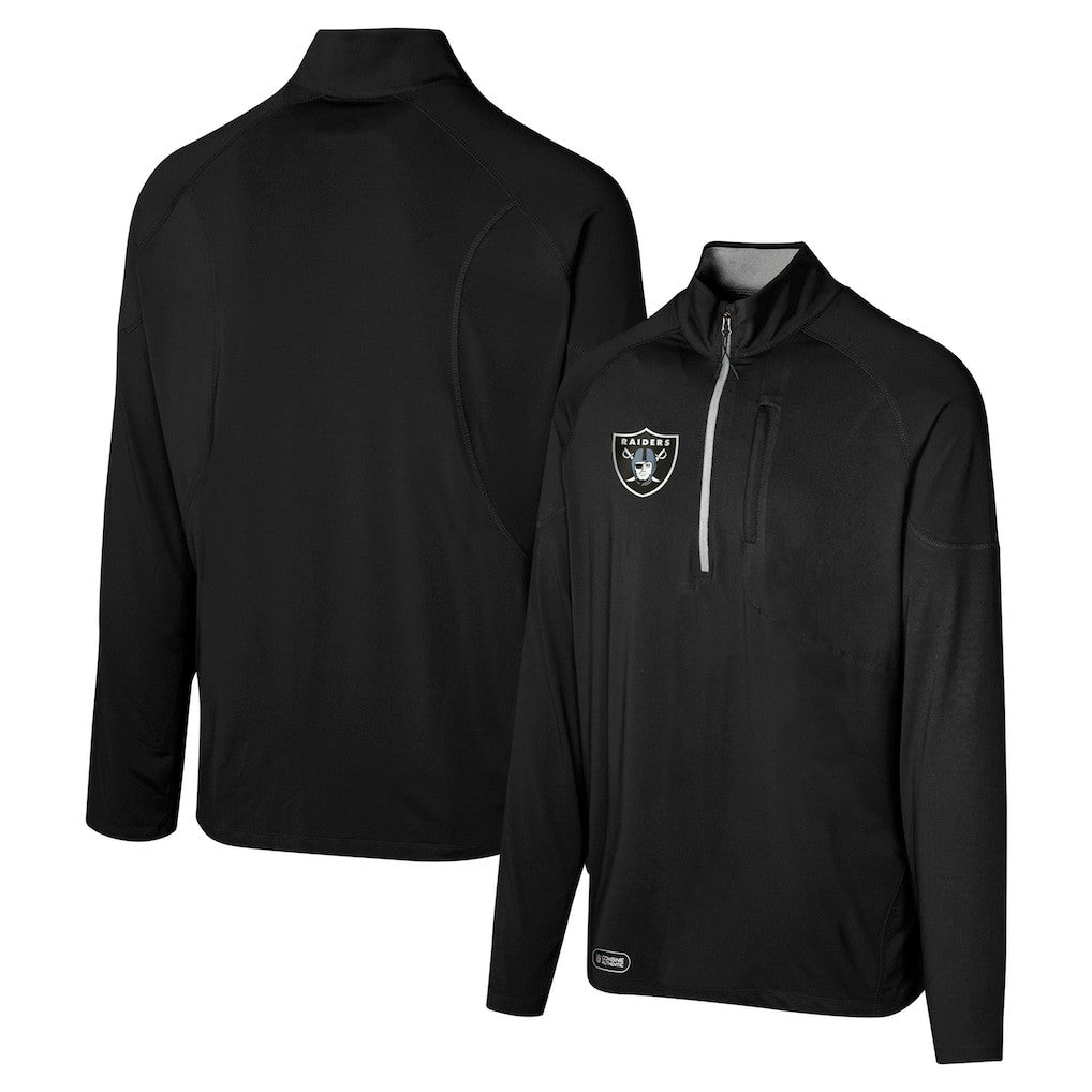 Las Vegas Raiders Grind Iron Quarter-Zip Top - Black discount