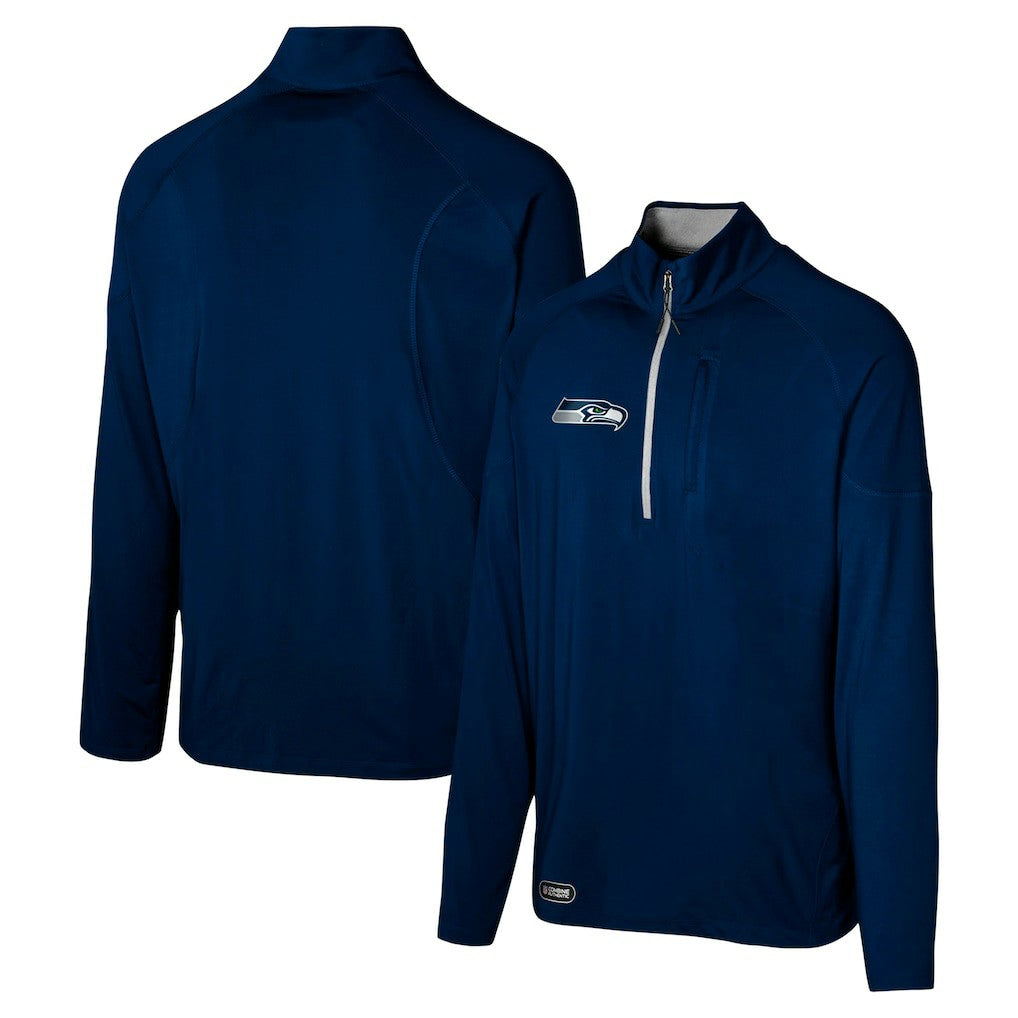 Seattle Seahawks Grind Iron Quarter-Zip Top - College Navy sale