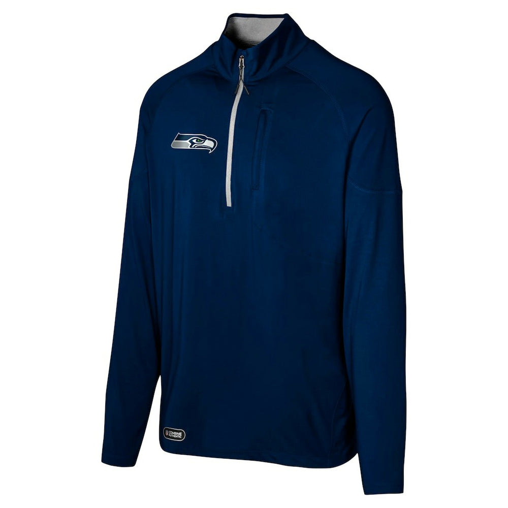 Seattle Seahawks Grind Iron Quarter-Zip Top - College Navy sale