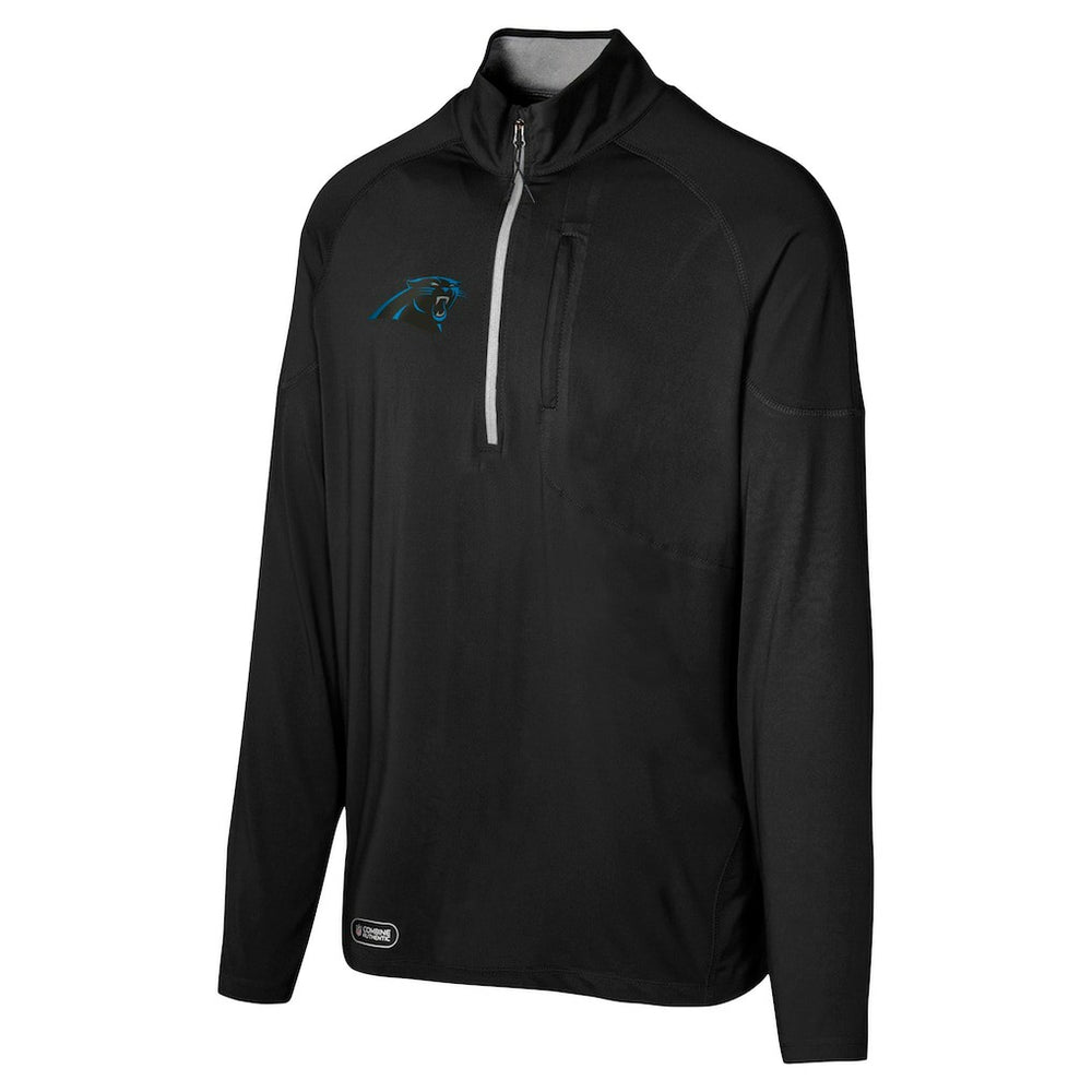 Carolina Panthers Grind Iron Quarter-Zip Top - Black sale