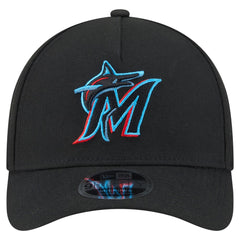 Miami Marlins 9FORTY M-Crown Adjustable Hat Black