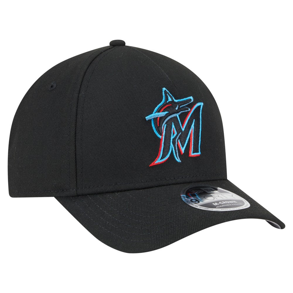 Miami Marlins 9FORTY M-Crown Adjustable Hat Black