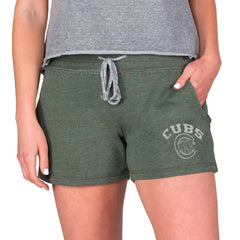 Chicago Cubs Concepts Sport Women's Mainstream French Terry Tri-Blend Shorts Green