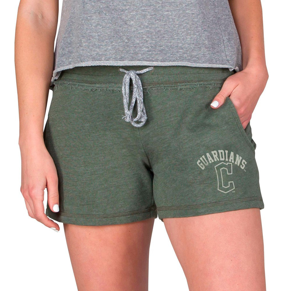 Cleveland Guardians Concepts Sport Women's Mainstream French Terry Tri-Blend Shorts Green