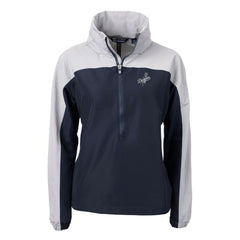 Los Angeles Dodgers Cutter & Buck Women's Charter Eco Recycled Half-Zip Anorak Jacket Navy/Gray
