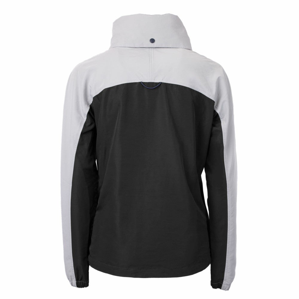 New York Mets Cutter & Buck Women's Charter Eco Recycled Half-Zip Anorak Jacket Black/Gray