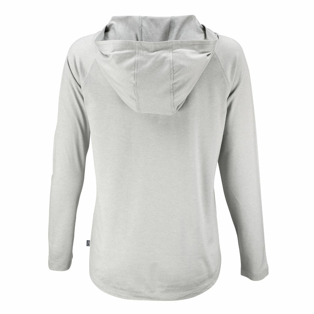 Minnesota Twins Cutter & Buck Women's Coastline Epic Comfort Eco Recycled Raglan Long Sleeve Hoodie T-Shirt Gray