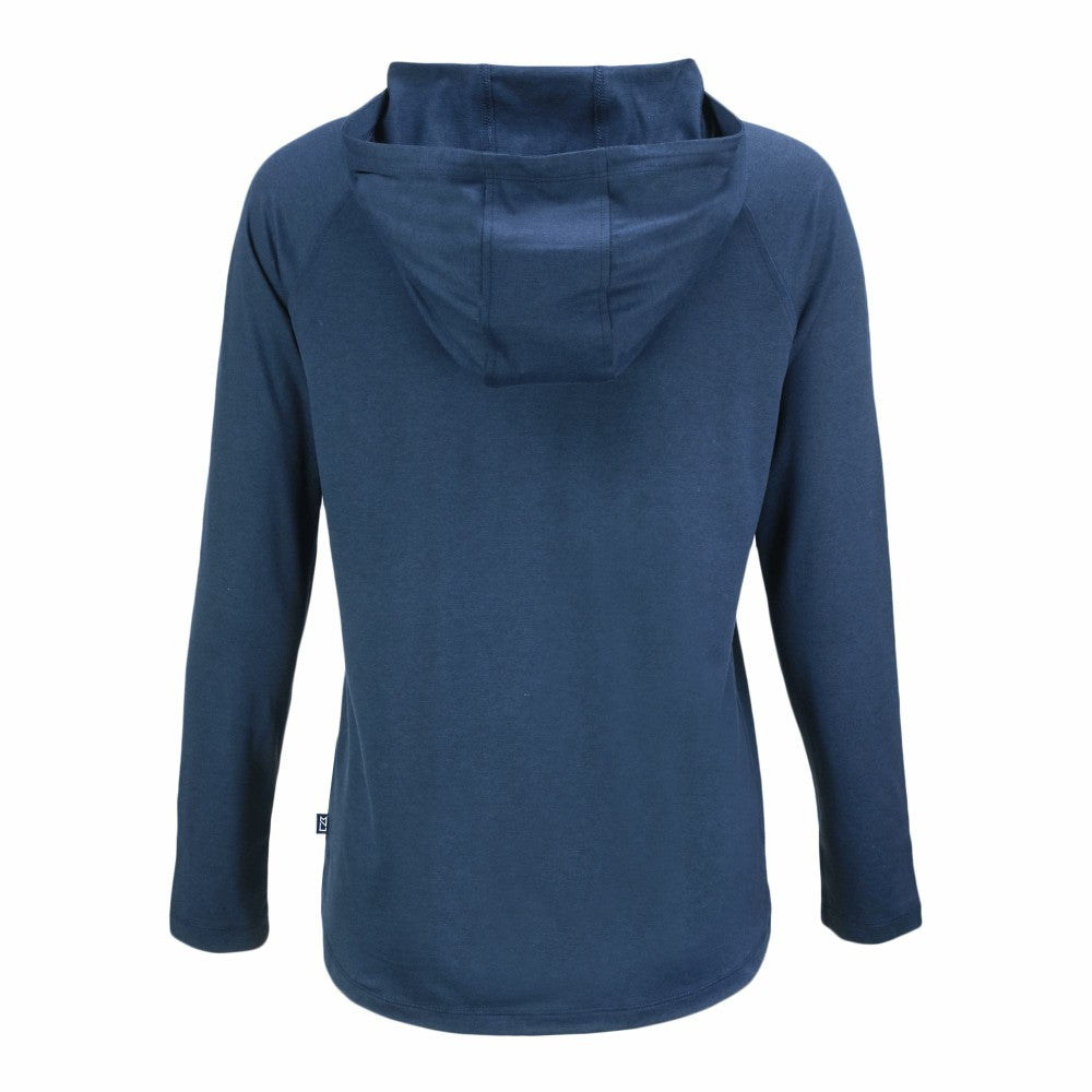 Minnesota Twins Cutter & Buck Women's Coastline Epic Comfort Eco Recycled Raglan Long Sleeve Hoodie T-Shirt Navy