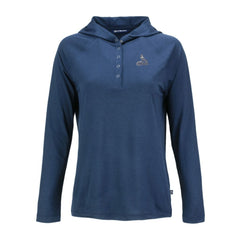 St. Louis Cardinals Cutter & Buck Women's Coastline Epic Comfort Eco Recycled Raglan Long Sleeve Hoodie T-Shirt Navy