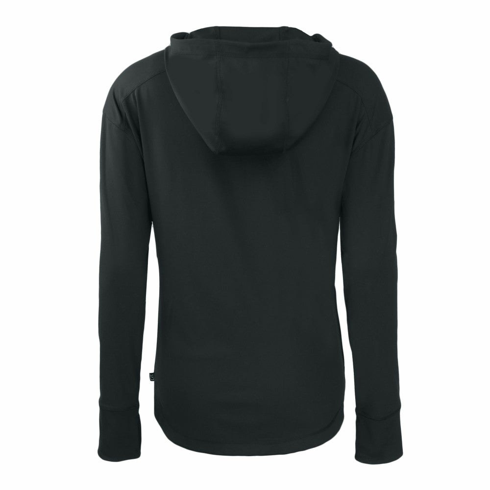 New York Mets Cutter & Buck Women's Daybreak Eco Recycled Full-Zip Hoodie Black