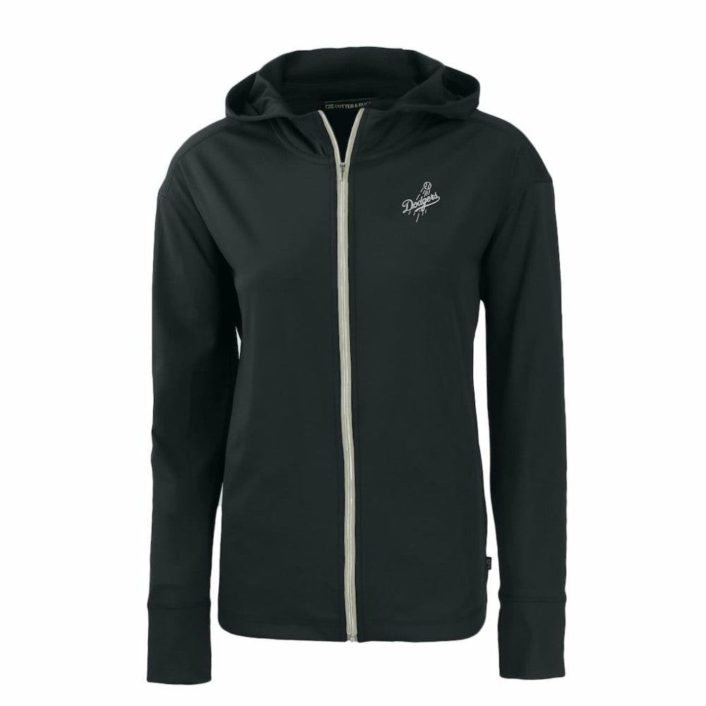 Los Angeles Dodgers Cutter & Buck Women's Daybreak Eco Recycled Full-Zip Hoodie Black