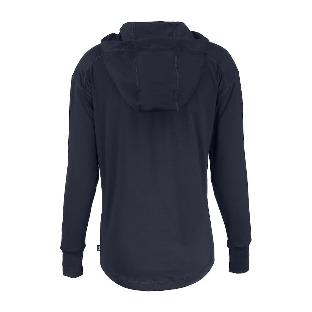 Detroit Tigers Cutter & Buck Women's Daybreak Eco Recycled Half-Zip Hoodie Navy