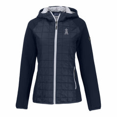 Los Angeles Angels Cutter & Buck Women's Rainier Primaloft Eco Full-Zip Hybrid Jacket Navy
