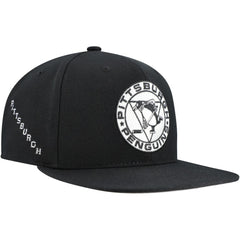 Pittsburgh Penguins Mitchell & Ness Team Snapback Hat - Black Hats