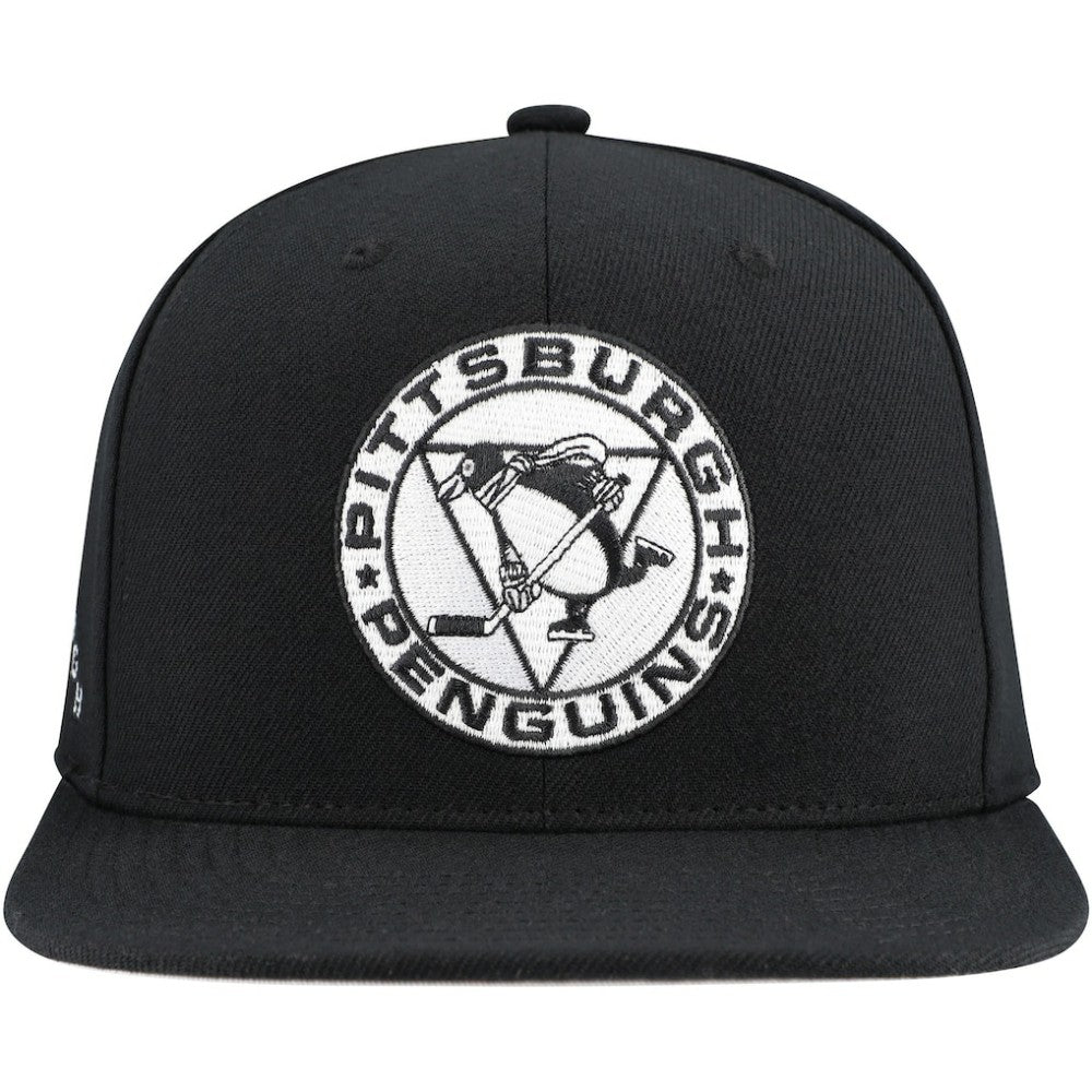 Pittsburgh Penguins Mitchell & Ness Team Snapback Hat - Black Hats