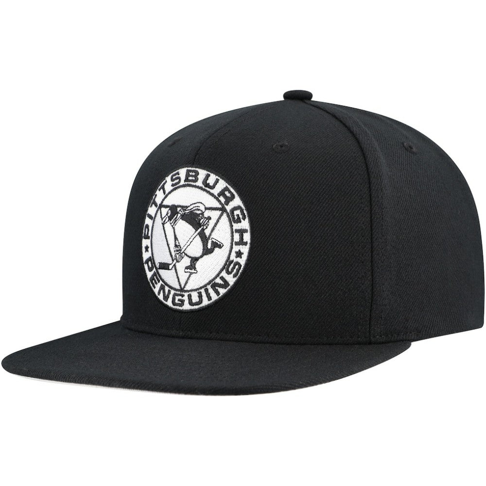 Pittsburgh Penguins Mitchell & Ness Team Snapback Hat - Black Hats
