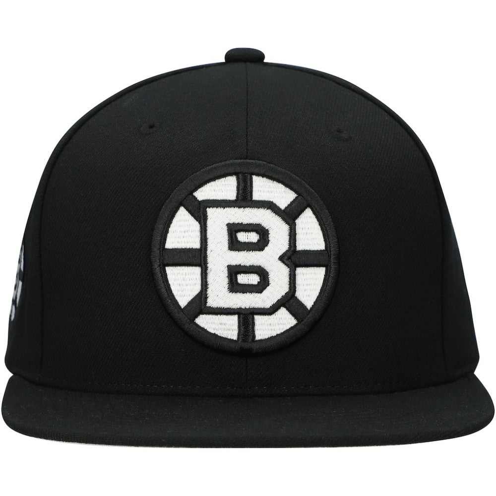 Boston Bruins Mitchell & Ness Team Snapback Hat - Black Hats