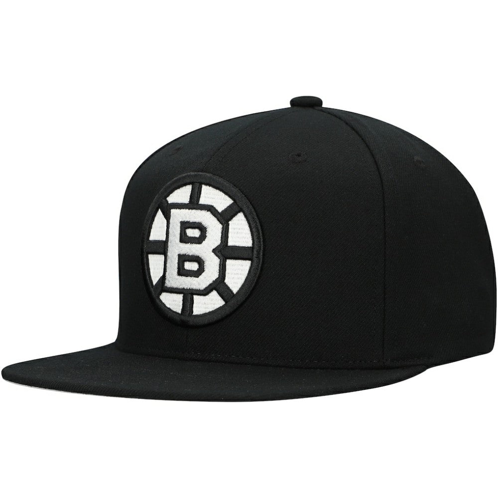 Boston Bruins Mitchell & Ness Team Snapback Hat - Black Hats