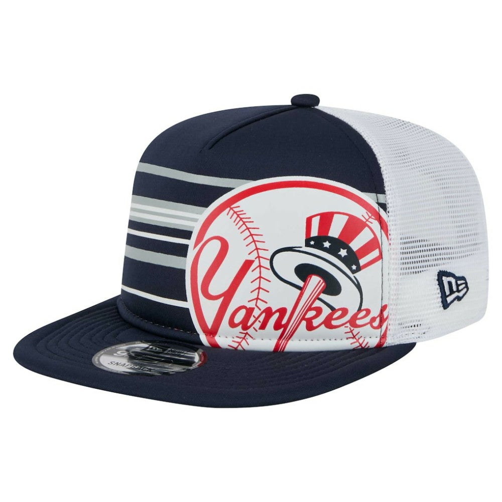 New York Yankees 9FIFTY A-Frame Trucker Snapback Hat Navy
