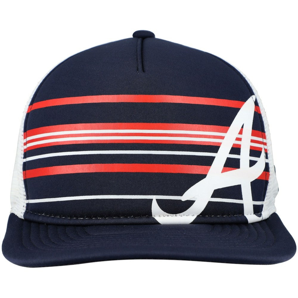 Atlanta Braves A-Frame Trucker 9FIFTY Snapback Hat Navy