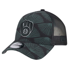 Milwaukee Brewers 9FORTY A-Frame Trucker Adjustable Hat Black