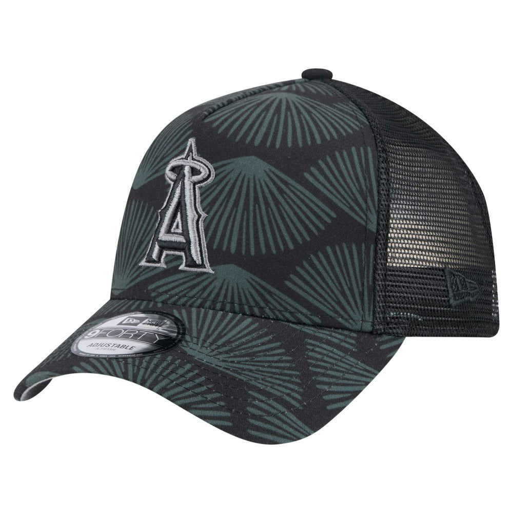 Los Angeles Angels 9FORTY A-Frame Trucker Adjustable Hat Black