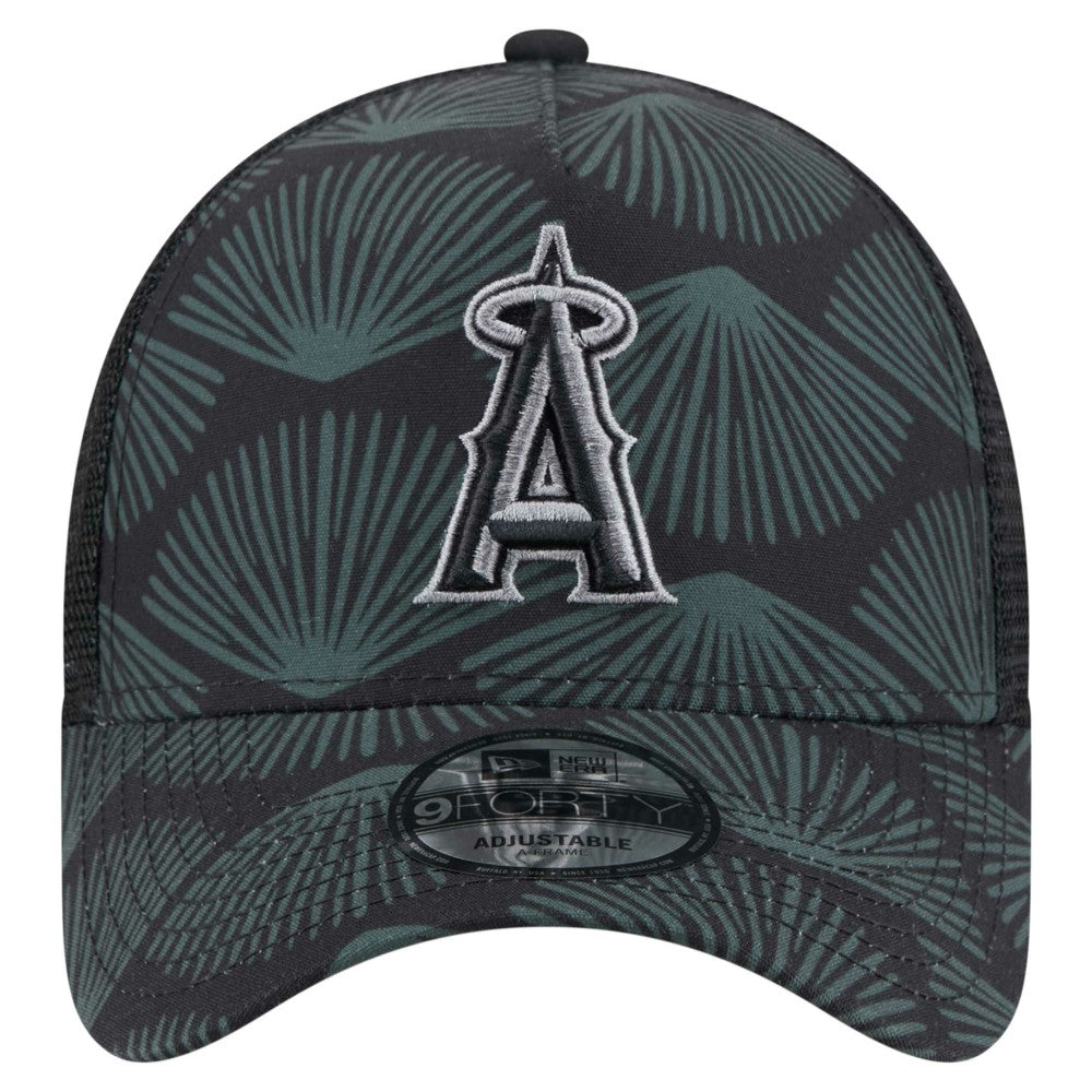Los Angeles Angels 9FORTY A-Frame Trucker Adjustable Hat Black