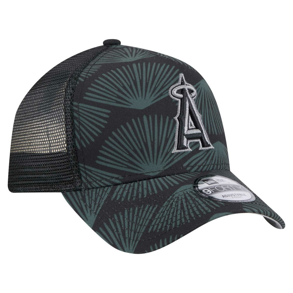 Los Angeles Angels 9FORTY A-Frame Trucker Adjustable Hat Black