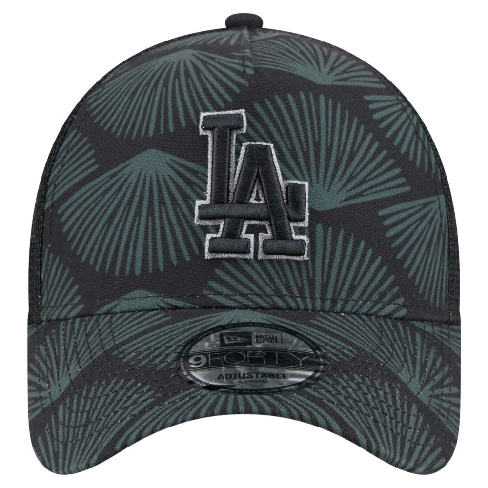 Los Angeles Dodgers 9FORTY A-Frame Trucker Adjustable Hat Black