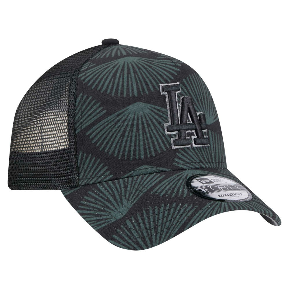 Los Angeles Dodgers 9FORTY A-Frame Trucker Adjustable Hat Black